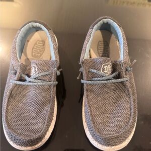 Hey Dude Kids Gray and Blue Sneakers